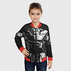 Бомбер детский Bodybuilder, цвет: 3D-красный — фото 2