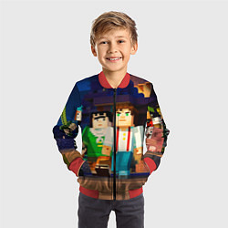 Бомбер детский Minecraft Men's, цвет: 3D-красный — фото 2