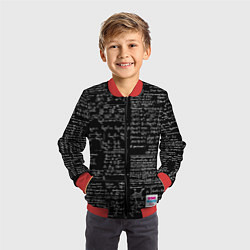 Бомбер детский Шпаргалки, цвет: 3D-красный — фото 2