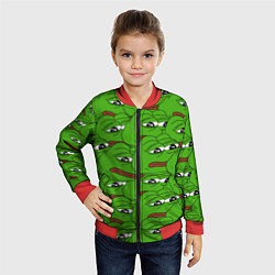 Бомбер детский Sad frogs, цвет: 3D-красный — фото 2