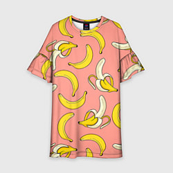 Платье клеш для девочки Банан 1, цвет: 3D-принт