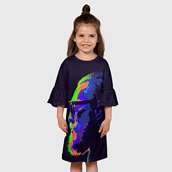 Платье клеш для девочки McGregor Neon, цвет: 3D-принт — фото 2