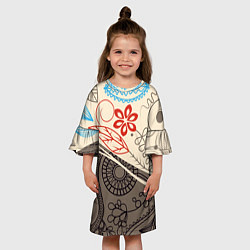Платье клеш для девочки Прованс, цвет: 3D-принт — фото 2