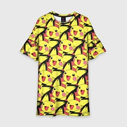 Платье клеш для девочки Pikachu, цвет: 3D-принт