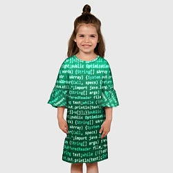 Платье клеш для девочки Программирование 8, цвет: 3D-принт — фото 2