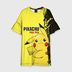 Платье клеш для девочки Pikachu Pika Pika, цвет: 3D-принт