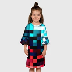 Платье клеш для девочки Pixel Color, цвет: 3D-принт — фото 2