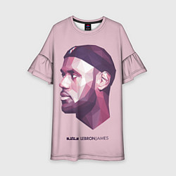 Платье клеш для девочки LeBron James: Poly Violet, цвет: 3D-принт