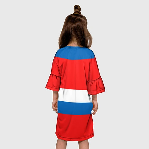 Детское платье Сборная РФ: домашняя форма / 3D-принт – фото 4