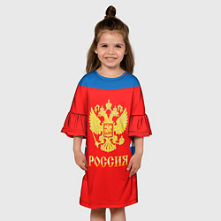 Платье клеш для девочки Сборная РФ: #8 OVECHKIN, цвет: 3D-принт — фото 2