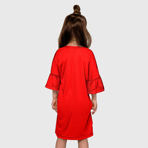 Детское платье Красный медведь / 3D-принт – фото 4
