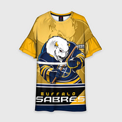 Платье клеш для девочки Buffalo Sabres, цвет: 3D-принт