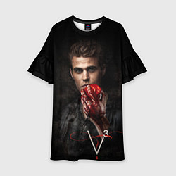 Платье клеш для девочки Stefan Salvatore V3, цвет: 3D-принт