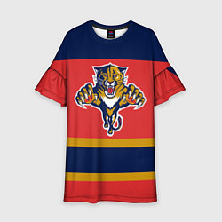 Платье клеш для девочки Florida Panthers, цвет: 3D-принт