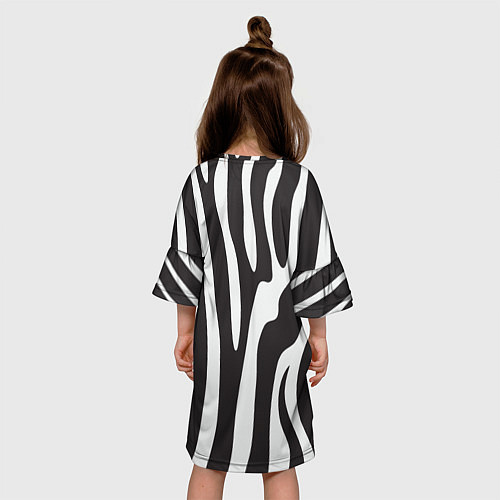 Детское платье Шкура зебры / 3D-принт – фото 4