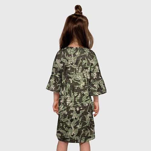 Детское платье Войска связи: камуфляж / 3D-принт – фото 4