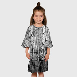 Платье клеш для девочки Березовая роща, цвет: 3D-принт — фото 2