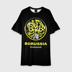 Платье клеш для девочки Borussia Dortmund, цвет: 3D-принт