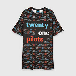 Платье клеш для девочки Twenty One Pilots, цвет: 3D-принт