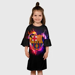 Платье клеш для девочки Barcelona7, цвет: 3D-принт — фото 2