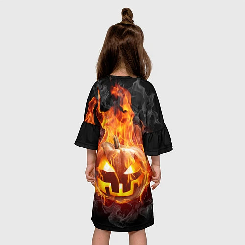 Детское платье Огненная стихия хэллоуин / 3D-принт – фото 4