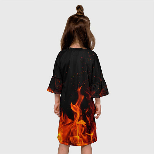 Детское платье Стихия огня / 3D-принт – фото 4