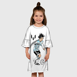 Платье клеш для девочки Messi Young, цвет: 3D-принт — фото 2