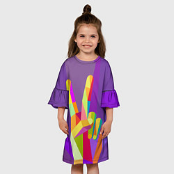 Платье клеш для девочки Victory, цвет: 3D-принт — фото 2