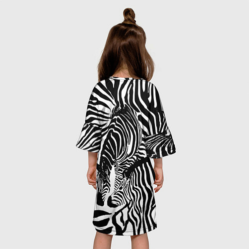 Детское платье Полосатая зебра / 3D-принт – фото 4