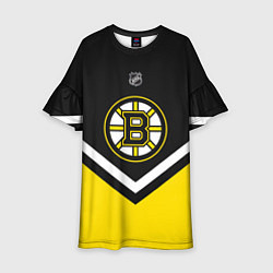 Платье клеш для девочки NHL: Boston Bruins, цвет: 3D-принт
