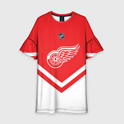 Платье клеш для девочки NHL: Detroit Red Wings, цвет: 3D-принт