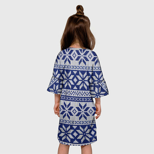 Детское платье Синий свитер / 3D-принт – фото 4