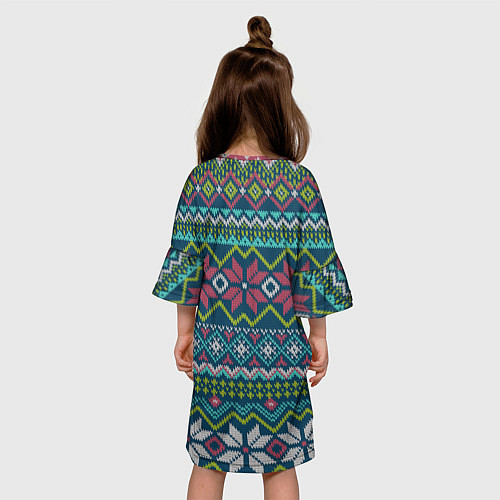 Детское платье Вязаный узор 4 / 3D-принт – фото 4