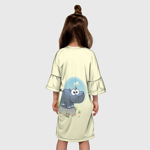 Детское платье Маленький бегемотик / 3D-принт – фото 4