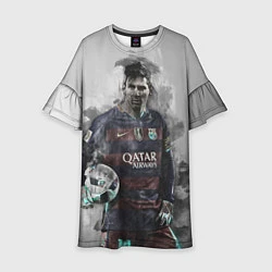 Платье клеш для девочки Lionel Messi, цвет: 3D-принт
