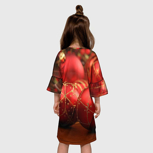 Детское платье Красные украшения / 3D-принт – фото 4