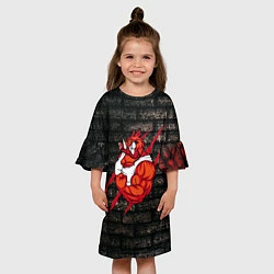 Платье клеш для девочки Кабан-качок, цвет: 3D-принт — фото 2
