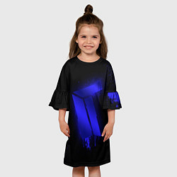 Платье клеш для девочки Titan: Black collection, цвет: 3D-принт — фото 2