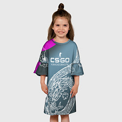 Платье клеш для девочки CS:GO Kumicho Dragon Style, цвет: 3D-принт — фото 2