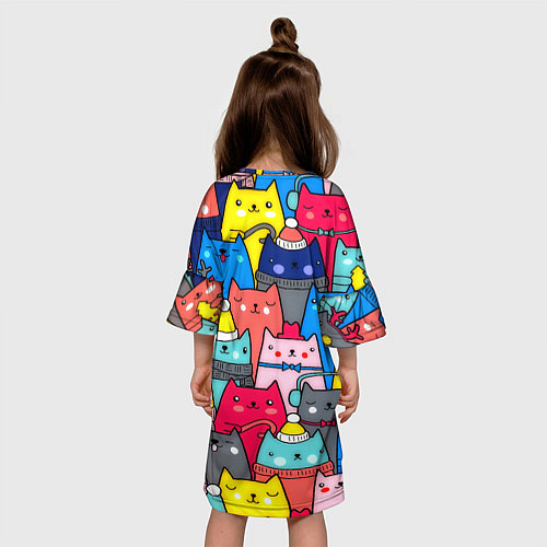 Детское платье Отряд котиков / 3D-принт – фото 4