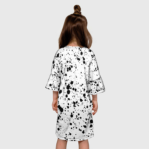 Детское платье Чёрные брызги / 3D-принт – фото 4