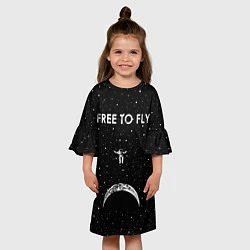Платье клеш для девочки Free to Fly, цвет: 3D-принт — фото 2