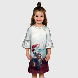 Платье клеш для девочки Ясуо, цвет: 3D-принт — фото 2