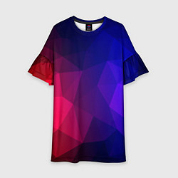 Платье клеш для девочки Red&Blue, цвет: 3D-принт