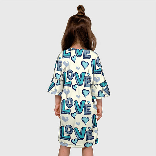 Детское платье Love Pattern / 3D-принт – фото 4