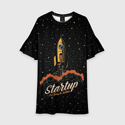 Платье клеш для девочки Startup Space, цвет: 3D-принт