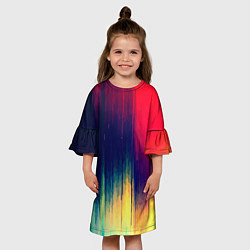 Платье клеш для девочки Stylize color, цвет: 3D-принт — фото 2