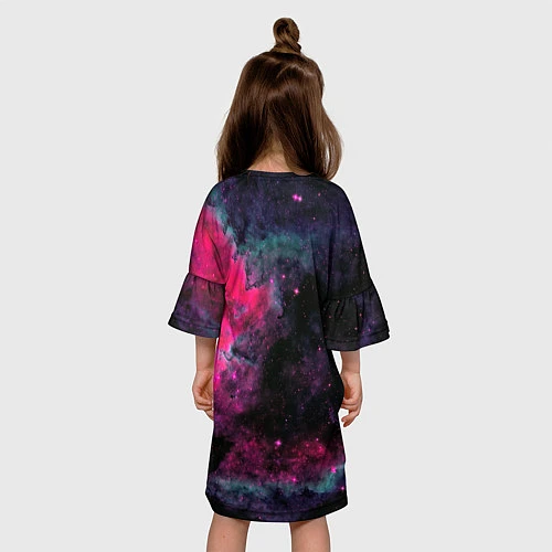 Детское платье Загадочный космос / 3D-принт – фото 4
