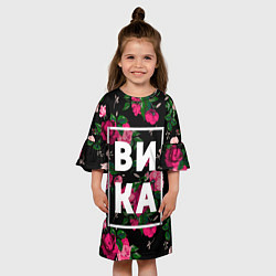 Платье клеш для девочки Вика, цвет: 3D-принт — фото 2