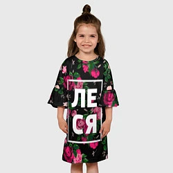 Платье клеш для девочки Леся, цвет: 3D-принт — фото 2